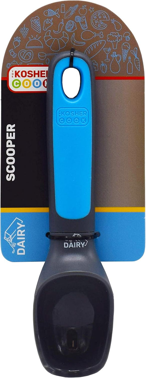 Dairy Blue Ice Cream Scooper - Non Stick Silicone Scooper for Serving Hot and Cold Foods - Color Coded Home and Kitchen Accessories by The Kosher ...