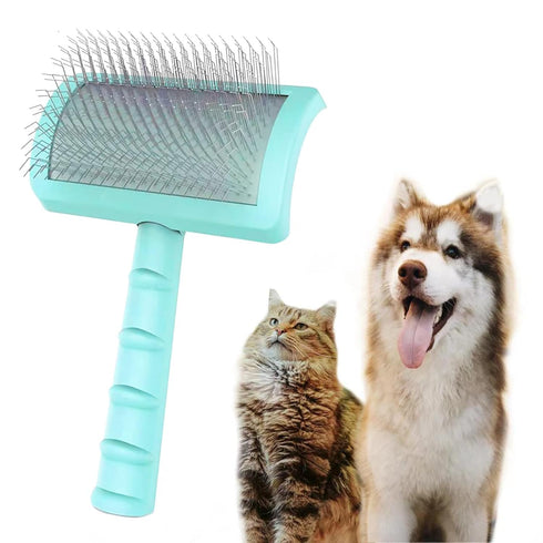 Large Slicker Brush for Dogs,Cats,Extra Long Pin Shedding Brush for Long Haired Dog,Cat, Pet Grooming Wire Brush for Thick Undercoat Curly Hair,25...