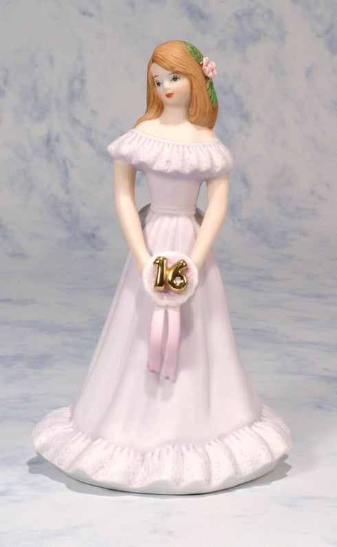 ENESCO Growing Up Girls Brunette Holding Ribbon Age 16 Figurine, 6.5 Inch, Multicolor...
