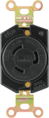 EATON Wiring L520R 20-Amp 125-Volt Hart-Lock Industrial Grade Receptacle with Safety Grip Black and White...