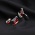 Create idea Pair of Red Crystal Cufflinks Fashion Classic Shirt Cufflinks Sleeve Cuff Link Jewelry Delicate Gift for Men Father Groom Clothing Dec...
