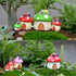 MAOMIA Resin Miniature Fairy Garden Mushroom House 4 Pcs Micro Landscape Garden Outdoor Decor Home Decoration Plant Flower Pots Ornaments...
