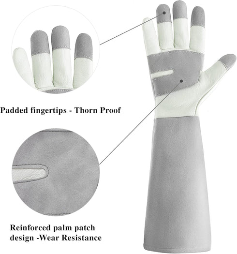 HANDLANDY Long Garden Gloves Thorn Proof for Women & Men, Rose Pruning Gauntlet Gloves, Best Protection Tool for Gardener...