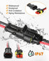 NAOEVO 2 Pin Connector Waterproof?16 AWG 2 Wire Connectors, Automotive Electrical Connectors Male And Female Way With Heat Shrink Tubing For Car T...