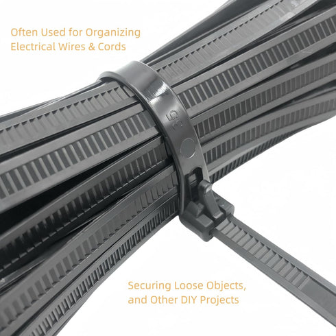 Zip Ties (Black, 10 Inch)...