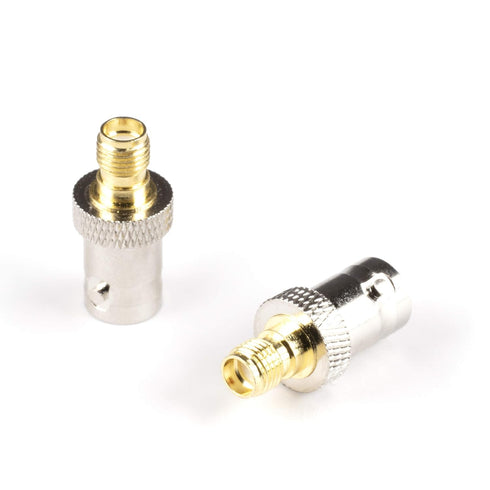 Gold SMA Female to BNC Female Adapter - 4 Pack Coupler - Male to Female Coaxial (RF) Connector, Compatible with RF, SDI, HD-SDI, CCTGV, Camera...