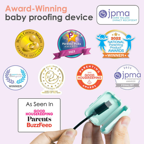 Geddy´s Mom Watch Your Mouth - The Award Winning Child Safety USDB Port Plug Cover| BPA & Phthalate-Free Charger Protector | Electrical Safety Bab...