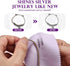 SEVENWELL 50pcs Jewelry Cleaning Cloth Purple Polishing Cloth for Sterling Silver Gold Platinum Small Silver Polish 8x8cm...