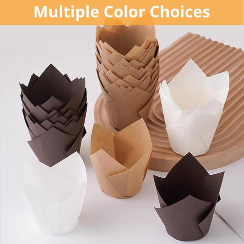 200PCS Cupcake Liners, Disposable Natural Unbleached Parchment Paper Muffin Liners for Baking Cup, Christmas, Party, Birthday...
