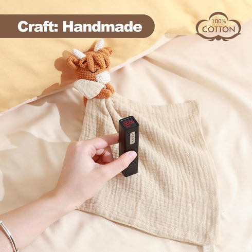 Baby & Infant Essentials - Educational Baby Rattle Toy, Plush Teddy Cow Comforter, Handmade Crochet Animal Soft Toys, Crochet Sleeping Fairy Dolls...
