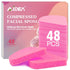 48Count Compressed Facial Sponges-Pink, AIDEA Disposable Face Sponges, Natural Cellulose Cosmetic Spa Sponges for Facial Cleansing, Exfoliating, M...