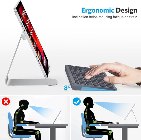 Emetok Universal Bluetooth Keyboard for iPad, Upgraded BLE Technology Keyboard with Unwavering Connection, 18-Month Battery Life, Automatic Identi...