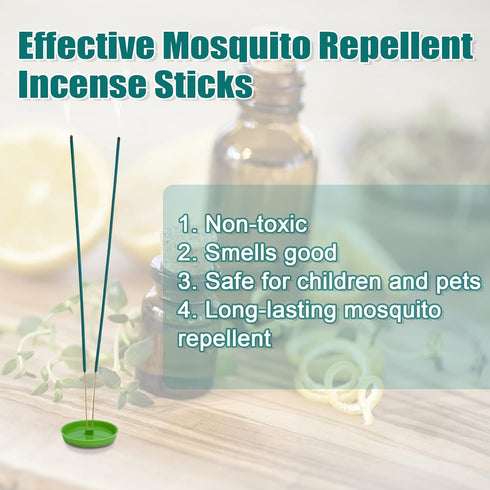 60 Pcs Mosquito Repellent Incense Sticks Outdoor Patio, Citronella Repellent Incense Sticks Outdoor, Deet Free Natural Plant Bug Mosquitoes Repell...