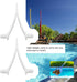 12pcs Pool Butterfly Clip V Clip Pool Attachment Clip for Skimmer Net Leaf Rake Brush Pool Supply Vacuum Head White Resin 5.3x4cm...
