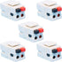 Speaker Keystone Jack – Spring Loaded Speaker Jack for Keystone Wall Plate, Female to Female, for Home Theater Wall Plates - White (5-Pack)...