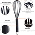 high temperature and easy to clean silicone whisk, stirrer, 10 inch, grip good grip design for Blending Whisking Beating Stirring Cooking Baking (...