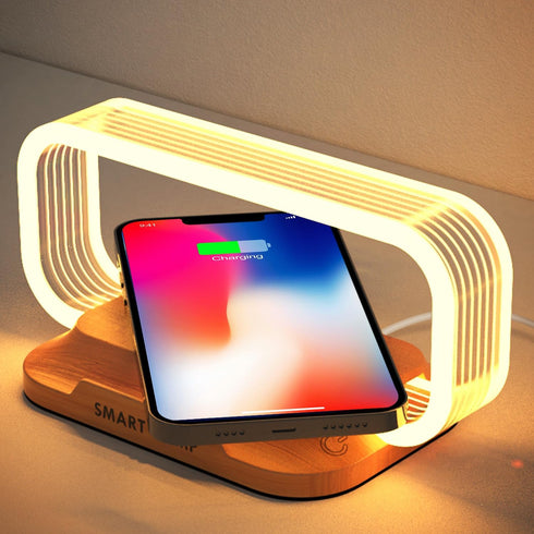 Small Nightstand Lamp with Wireless Charger,Cute Bedside Lamp for Bedroom,Small Table Lamp with Phone Charger,Mini Night Light for Boys Girls,Tiny...