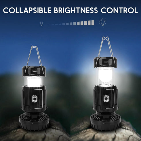 2024 Upgrade Solar Powered Camping Lantern with Fan - Stay cool and well-lit during outdoor adventures with This versatile lantern featuring a bui...