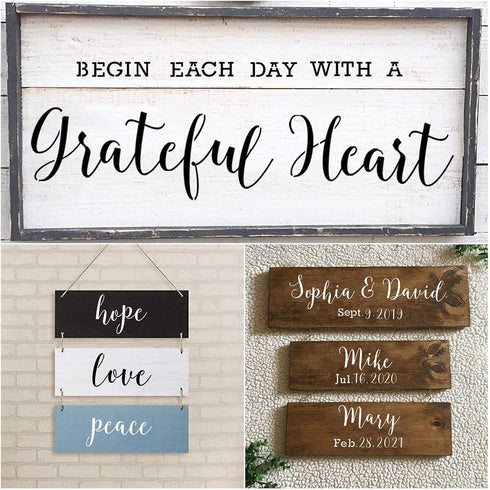 Letter Stencils for Painting on Wood - 42 Pack Large Alphabet Stencil Templates with Numbers and Signs, Reusable Letters and Numbers Stencils in 2...