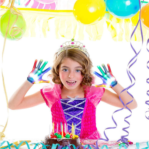 LED Gloves,LED Finger Gloves,Finger Light Gloves,LED Gloves for Kids Gifts,The Toys for 3-8 Year Old Boys Girls,Light Up Gloves have 5 Color/6 Mod...