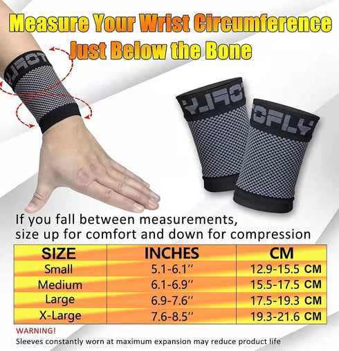 Compression Wrist Sleeve - Medical Wrist Support for Men &Women-Improve Circulation and Recovery, Help Relieve Sore Muscles...