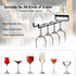 AUHOKY 2Pcs Stemware Glass Rack, Metal Wine Glass Holder, Under Cabinet Organization, Hanging Wine Cup Display Stand for Cabinet Kitchen Bar (Blac...