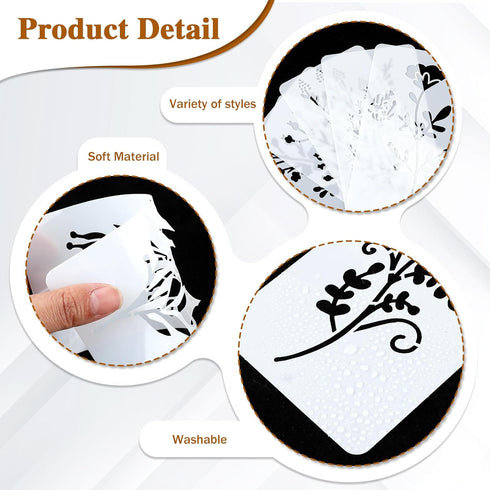 Stencils for Painting on Wood, Reusable Flower Stencils Painting Crafts Templates Drawing Stencil for Painting on Wood, Wall, Furniture(18)...