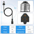 3 Outlet Light Socket Adapter, Convert E26/E27 Bulb Socket to 3 Prong Outlet with Extension Cord, Flexible Light Socket Converter Suitable for Ind...