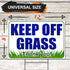 3 PC Keep Off Grass Sign with Stake - 8 x 12 Double Sided Coroplast Do Not Walk on Grass Sign - Keep Dogs Off Lawn - Stay Off Grass Signs for Yard...