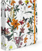Mini 3 Ring Binder 5.5 x 8.5, 1 Inch Binder, 175 Sheets Capacity, Cute Flower Cover with Elastic Cord, School Binder, Recipe Binder, Fits Paper an...