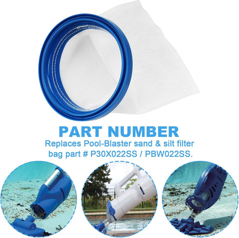Pool Vacuum Cleaner Reusable Filter Bag for Pool-Blaster Water Tech Max & Catfish Ultra Pool Vacuum Sand & Silt Cleaner Filter?4 pack?...