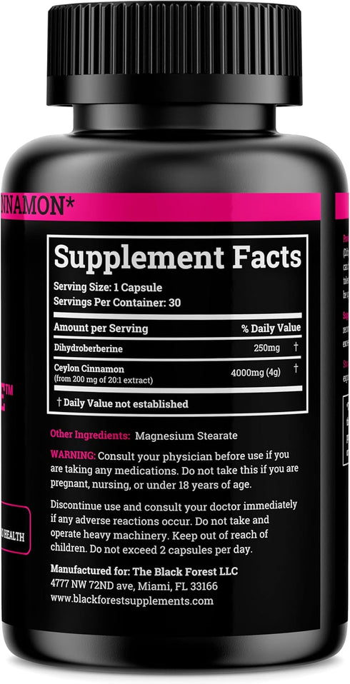 Black Forest 5X Berberine a Dihydroberberine supplement (Super Berberine Now 5X More Effective Than Regular Berberine HCL) Best Dihydroberberine w...