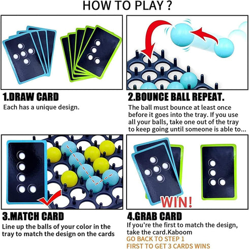 Bounce Ball Game, Bounce Ball Family Party Game and Jumping Ball Tabletop Game Toys Desktop Activate Bouncing Ball Game for Adults and Kids...