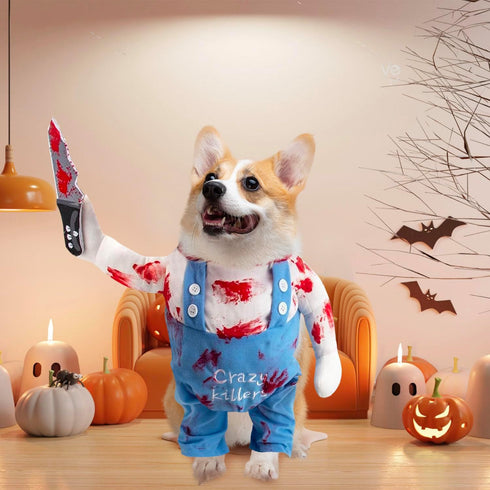 Deadly Dog Halloween Costumes Dog Clothes, Adjustable Halloween Costumes for Dogs Funny pet Wig cat Dog Cosplay Halloween Christmas, Dog Costumes ...
