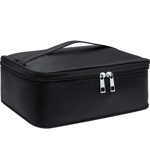 Narwey Travel Makeup Bag Large Cosmetic Bag Makeup Case Organizer for Women (Black-New)...