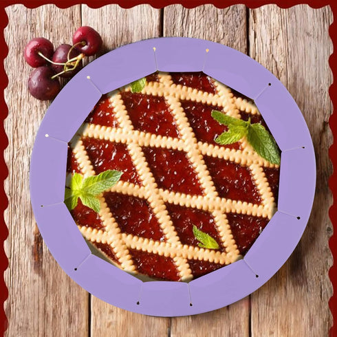 2 Pack Silicone Pie Shield Adjustable Bake Crust Protector, Pie Shield Cover Pie Ring for Crust Pie Saver, Pie Crust Kit for Baking Pie Pizza Fits...