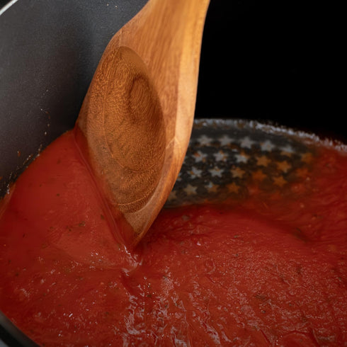 FAAY Right Hand Chopper, Wooden Spoon - Spatula, Break Up Ground Beef Utensils Made from High Moist Resistance Teak Wood for Non Stick Cookware. (...