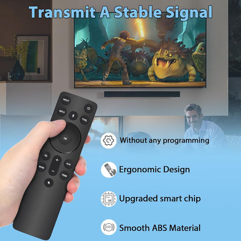 Gvirtue New Replacement-Remote for Vizio-Soundbar-Remote, Remote for Vizio 5.1/2.1 Home Theater Sound Bar?for Vizio M/V/P Series Home Audio Sound ...