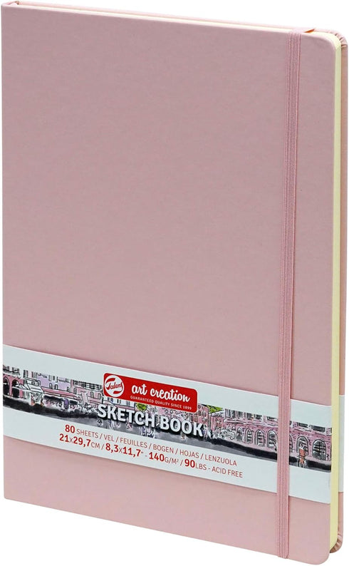 Tarens T9314-013M Art Creations Sketchbook, Drawing Notebook, 8.3 x 11.7 inches (21 x 29.7 cm), Pastel Pink, Thickness: 4.9 oz/sq ft (140 g/m2), F...