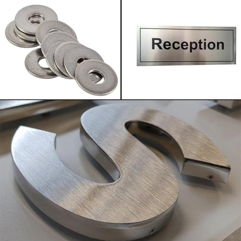 2Pcs 430 Stainless Steel Sheet Metal 6" x 6" x 1/32" Inch Metal Plates for Magnetic Mount Board Wall 20GA(0.80MM) 430 Stainless Steel Shim Stock P...