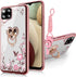 B-wishy for Samsung Galaxy A12 5G Case, Glitter Crystal Butterfly Heart Floral Slim Luxury Bling Diamond Rhinestone Cute Girls TPU Case with Ring ...