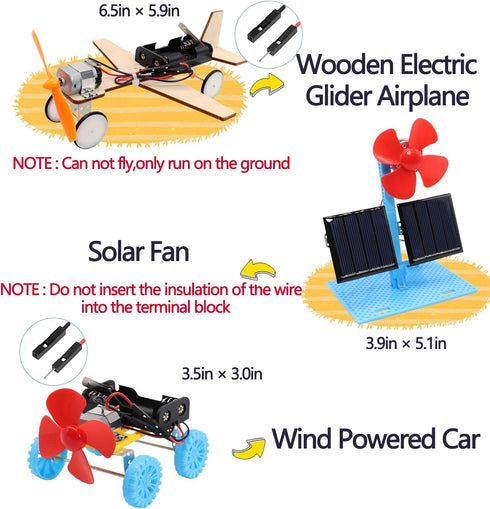 4 in 1 Solar Power & Electric Motor STEM Kits,Science Experiment Projects for Kids Beginners,Electronic Assembly Solar Powered Toy Kit,DIY Educati...