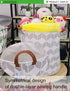 LANGYASHAN Laundry Basket Canvas Fabric Collapsible Organizer Basket for Storage Bin Toy Bins Gift Baskets Bedroom Clothes Children Nursery Hamper...