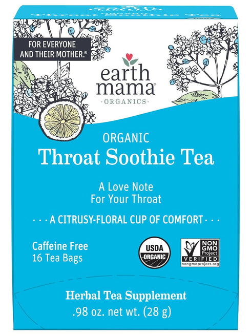 Throat Soothie Tea with Elderflower for Immune Support | Formulated with No Licorice | Safe for Kids & During Pregnancy, 16-Count (Packaging May V...