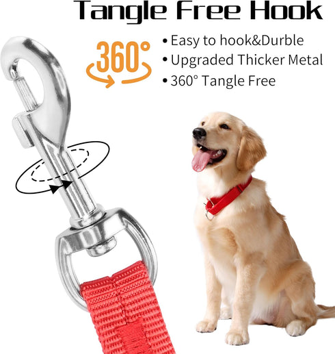 YAODHAOD Long Rope Dog Leash for Dog Training Leash,9.8FT/12.4FT/32.8FT Threads Check Cord Dog Leash,Pet Training Tracking Line Leash for Outside,...