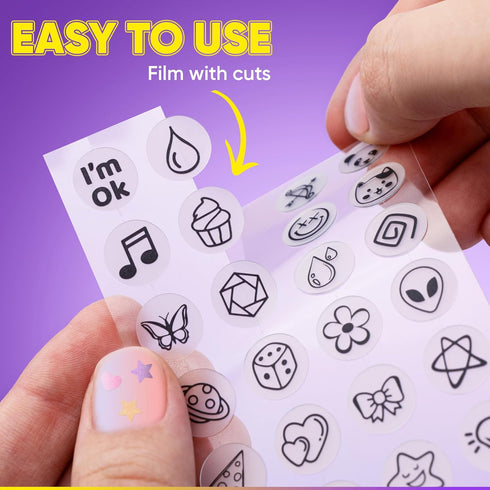 Cute Acne Patches for Face. Hydrocolloid Pimple Patches for Face. Face Tattoo Stickers. 72 Black Pimple Stickers with Hydrocolloid. Zit patches. Z...