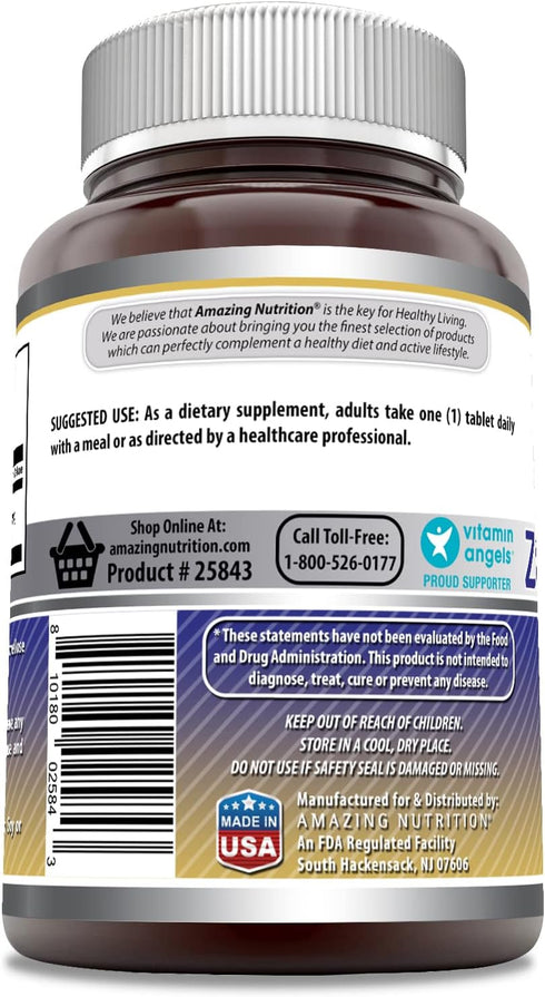 Amazing Formulas Zinc Gluconate 50mg 250 Tablets Supplement | Non-GMO | Gluten Free | Made in USA...