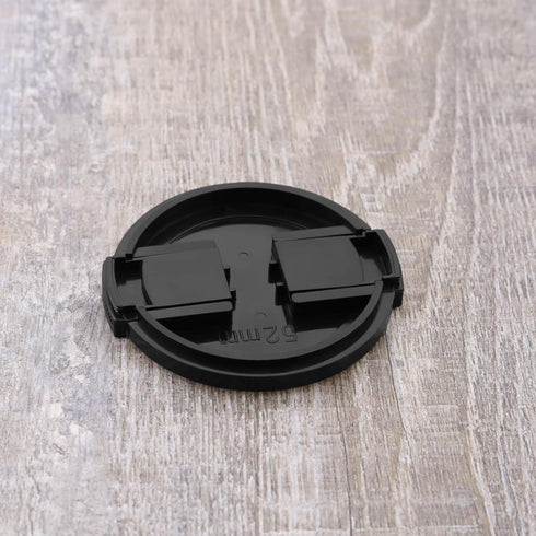 4Pcs 52mm Snap-on Front Camera Lens Cap with Elastic Lens Cap Keeper Fitting Any with 52mm Screw in Filter Thread Camera Black...