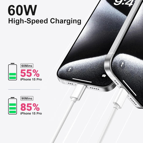 6 inch Short USB A to USB C 3.1 Cable 0.5ft,10Gbps High Speed Data Transfer Cable Compatible with MacBook Pro,iPad Pro Air,iPhone 15,Portable SSD,...