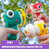 Outdoor Flying Toys Fruit Dinosaur Theme 3IN1Flying Disc Launcher Kids Toy Launcher with Outdoor Indoor Games Activities (Green)...